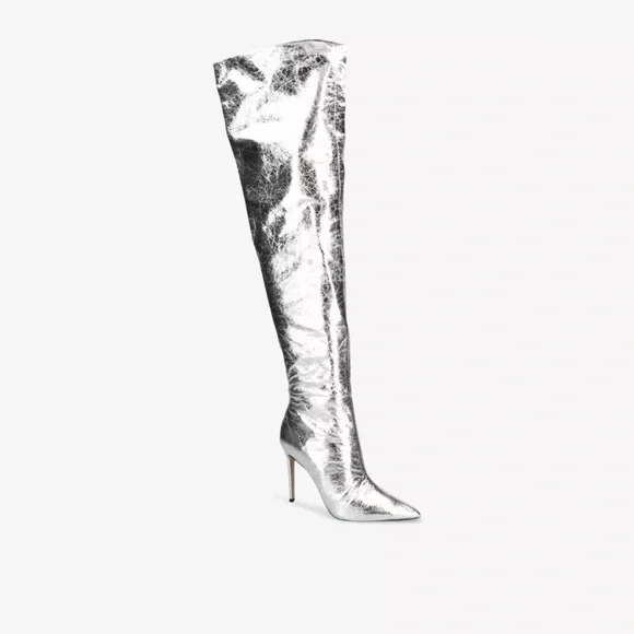 Steve Madden “Epic Silver”, Over the Knee, Thigh High Boots - Picture 3 of 11